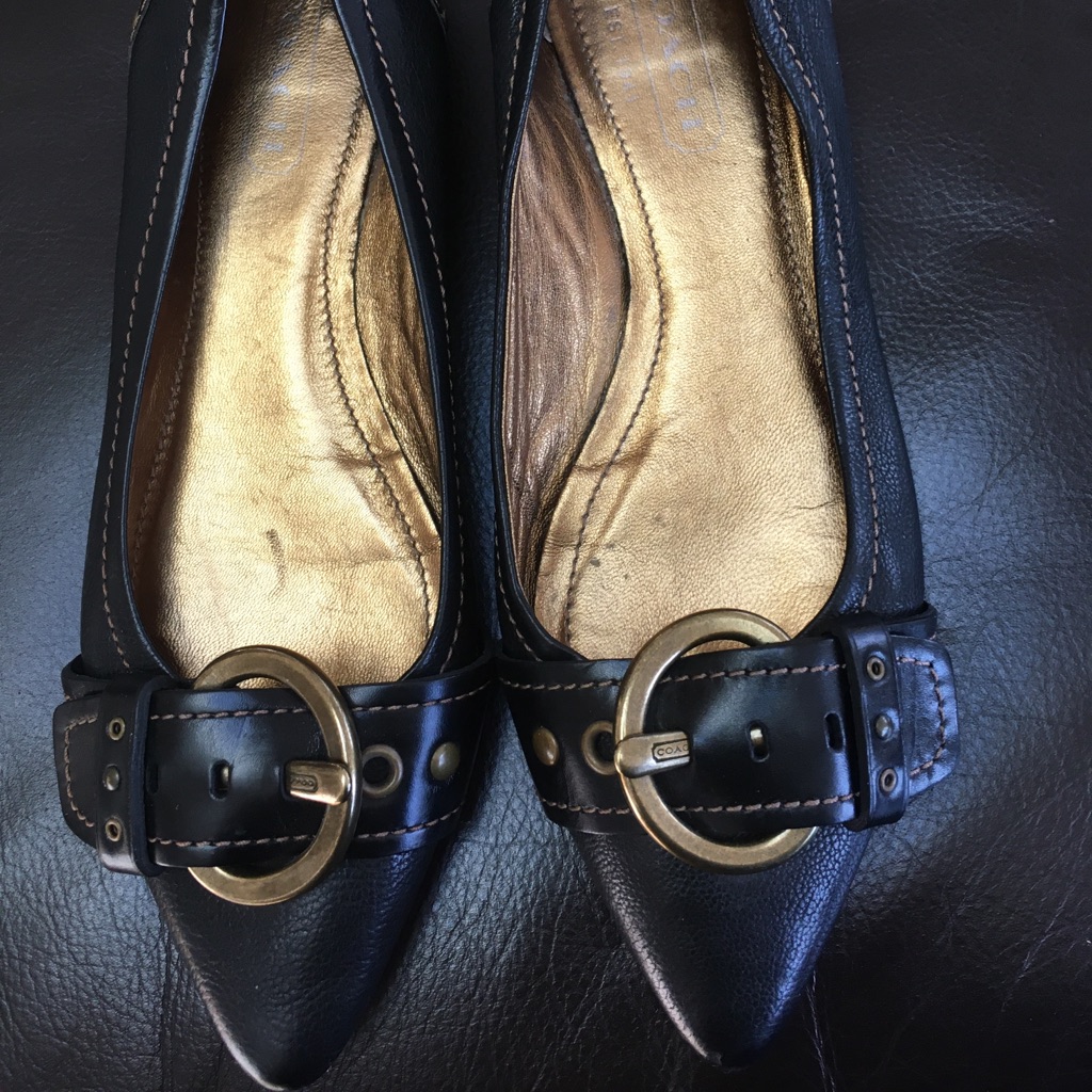 Coach Black Loafer With Gold/Bronze Bickel